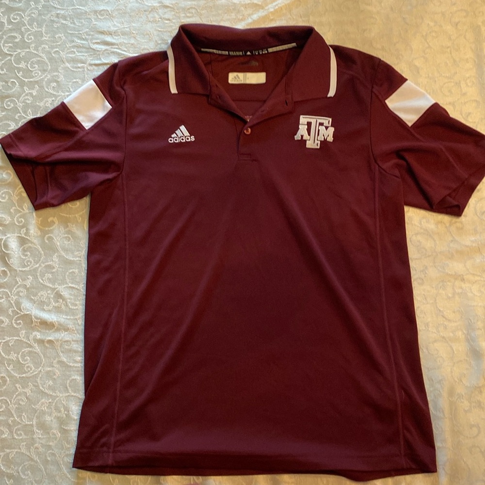 Adult Medium short sleeve collared shirt from Texas A&M @ Adidas